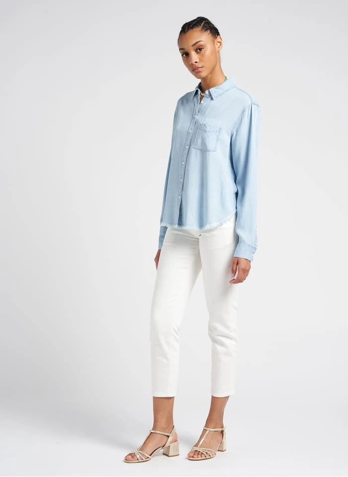 Marc O'Polo Cropped Jeans Katoenblend | Wit 15 Marc O'Polo Cropped Jeans Katoenblend | Wit - Afbeelding 13