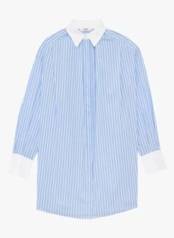 ZAPA REDRIC - Oversized, Gestreepte Blouse Van Katoenmix | Blauw -MORGAN Verkoop 4103256