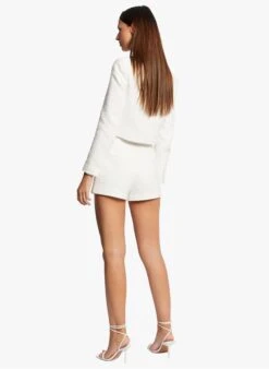 MORGAN SHLIVA - Short Van Tweedstof Uit Katoenmix | Wit -MORGAN Verkoop 4105453