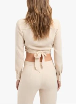 KOOKAI Korte Blouse Met Klassieke Kraag | Beige 9 KOOKAI Korte Blouse Met Klassieke Kraag | Beige -MORGAN Verkoop 4106003