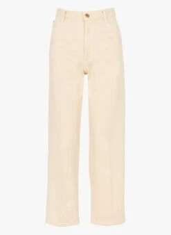 Sessun SPRING CRUISE - Rechte, Katoenen Jeans Met Hoge Taille | Wit -MORGAN Verkoop 4108482