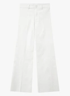 Wijde Broek Van Katoenmix | Wit -MORGAN Verkoop 4109514
