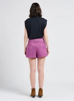 Sessun JOLLINO - Katoenen Short Met Borduursel | Violet -MORGAN Verkoop 4112254