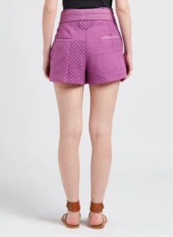 Sessun JOLLINO - Katoenen Short Met Borduursel | Violet -MORGAN Verkoop 4112257