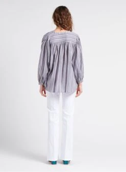 ADDISON - Katoenen Flared Jeans Met Hoge Taille | Wit -MORGAN Verkoop 4112396