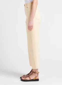 Sessun SPRING CRUISE - Rechte, Katoenen Jeans Met Hoge Taille | Wit -MORGAN Verkoop 4112471