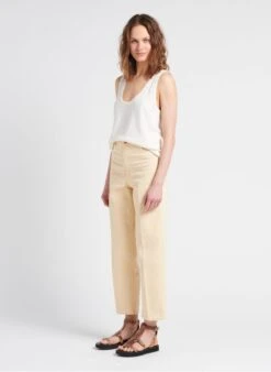 Sessun SPRING CRUISE - Rechte, Katoenen Jeans Met Hoge Taille | Wit -MORGAN Verkoop 4112491