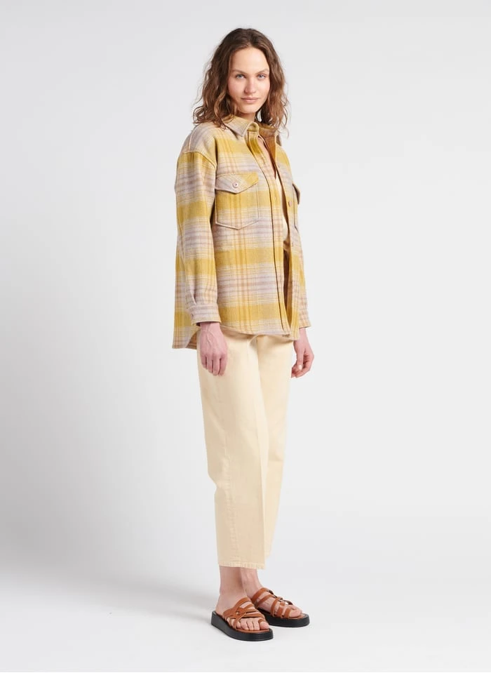 Sessun SLATE HILL - Overshirt Van Gerecyclede Wol Met Klassiek Kraag | Veelkleurig 6 Sessun SLATE HILL - Overshirt Van Gerecyclede Wol Met Klassiek Kraag | Veelkleurig - Afbeelding 4