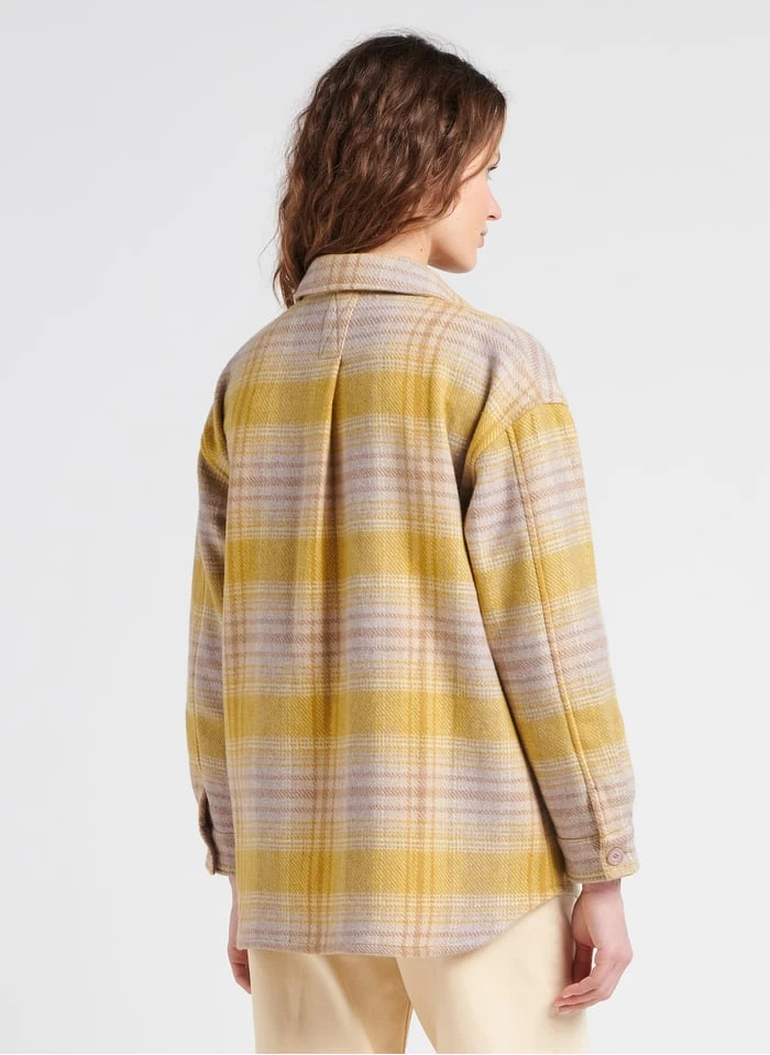 Sessun SLATE HILL - Overshirt Van Gerecyclede Wol Met Klassiek Kraag | Veelkleurig 4 Sessun SLATE HILL - Overshirt Van Gerecyclede Wol Met Klassiek Kraag | Veelkleurig - Afbeelding 2