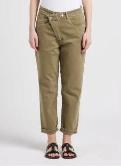 LE TEMPS DES CERISES COSY - Boyfriend-jeans Met Hoge Taille | Kaki