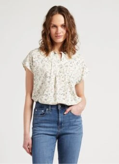 ONE STEP Wijde Top Met V-hals | Wit