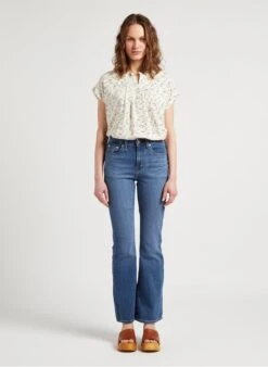 ONE STEP Wijde Top Met V-hals | Wit -MORGAN Verkoop 4120703