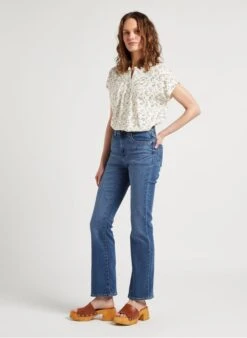 ONE STEP Wijde Top Met V-hals | Wit -MORGAN Verkoop 4120704