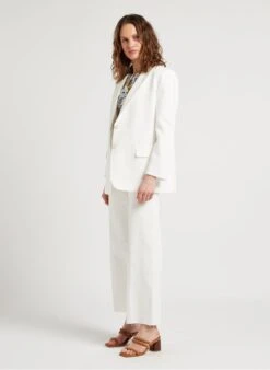 JUNO - Wijde Blouse Met Ronde Hals En Print | Beige -MORGAN Verkoop 4121049 1