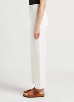 Wijde Broek Van Katoenmix | Wit -MORGAN Verkoop 4121056