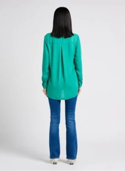 Vila Blouse Van Crêpe Met Tuniekhals | Groen -MORGAN Verkoop 4121571