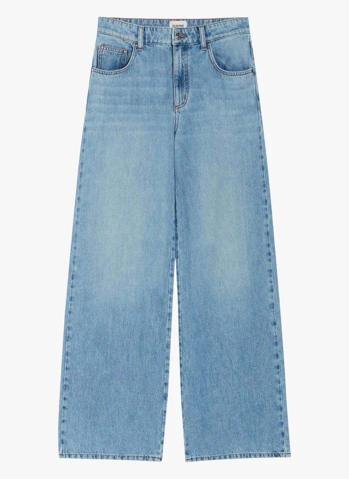 CLAUDIE PIERLOT PLATANEBLUE - Wijde Jeans Met Halfhoge Taille | Blauw 4 CLAUDIE PIERLOT PLATANEBLUE - Wijde Jeans Met Halfhoge Taille | Blauw - Afbeelding 2