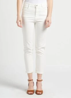 MAISON 123 SOLENE - Slim-fit Jeans Met Hoge Taille | Wit