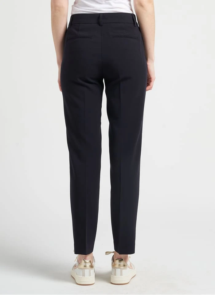 PAREZZO - Rechte Bandplooibroek | Blauw 4 PAREZZO - Rechte Bandplooibroek | Blauw - Afbeelding 2