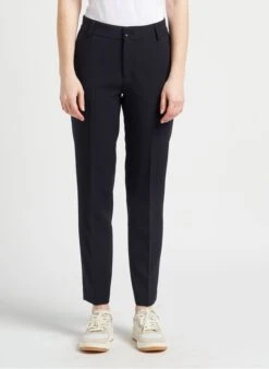 PAREZZO - Rechte Bandplooibroek | Blauw