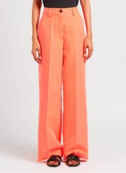 ESSENTIEL ANTWERP DUST - Wijde Broek Katoenblend | Oranje