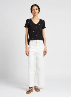 Wijde Broek Van Katoenmix | Wit -MORGAN Verkoop 4123612