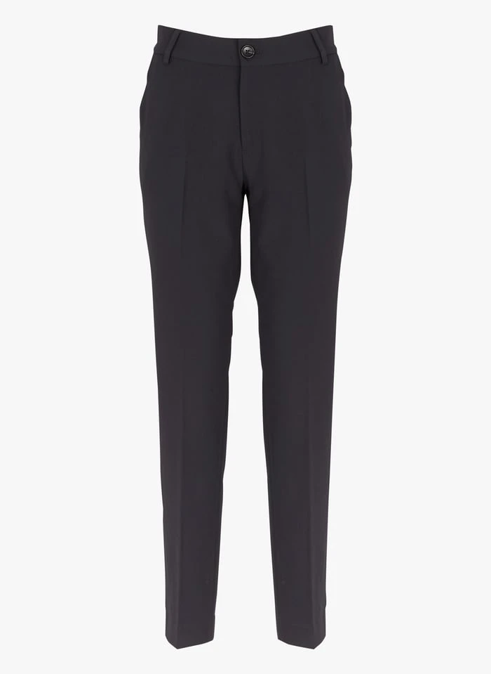 PAREZZO - Rechte Bandplooibroek | Blauw 5 PAREZZO - Rechte Bandplooibroek | Blauw - Afbeelding 3