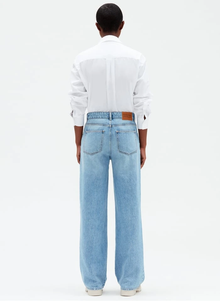 CLAUDIE PIERLOT PALOMABRODE - Rechte Jeans Met Bloemmotiefje | Blauw 6 CLAUDIE PIERLOT PALOMABRODE - Rechte Jeans Met Bloemmotiefje | Blauw - Afbeelding 4