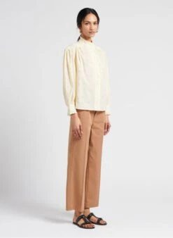 CIPANEMA - Katoenen Top Met Victoriaanse Kraag | Wit -MORGAN Verkoop 4127882