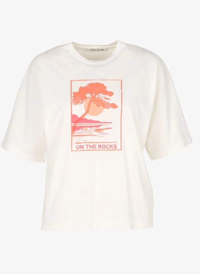 IGORA - Katoenen T-shirt Met Ronde Hals En Print | Beige 4 IGORA - Katoenen T-shirt Met Ronde Hals En Print | Beige - Afbeelding 2