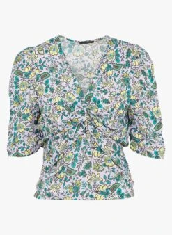 Ikks Top Met V-hals En Bloemenprint | Violet -MORGAN Verkoop 4130428