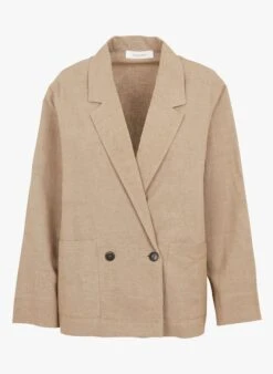 Overhemd Van Linnen En Katoen Met Reverskraag | Beige 10 Overhemd Van Linnen En Katoen Met Reverskraag | Beige -MORGAN Verkoop 4130668