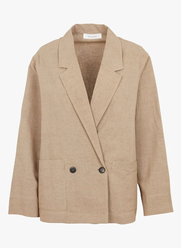 Overhemd Van Linnen En Katoen Met Reverskraag | Beige 5 Overhemd Van Linnen En Katoen Met Reverskraag | Beige - Afbeelding 3