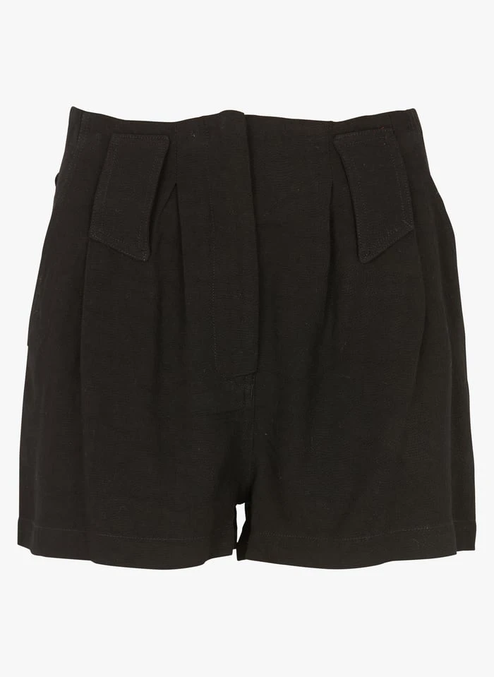 SEE U SOON Recht Short Met Textuur | Zwart 5 SEE U SOON Recht Short Met Textuur | Zwart - Afbeelding 3