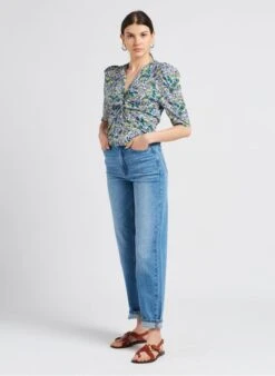 Ikks Top Met V-hals En Bloemenprint | Violet -MORGAN Verkoop 4134655