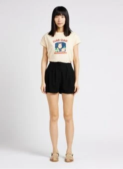 SEE U SOON Recht Short Met Textuur | Zwart 16 SEE U SOON Recht Short Met Textuur | Zwart -MORGAN Verkoop 4134905