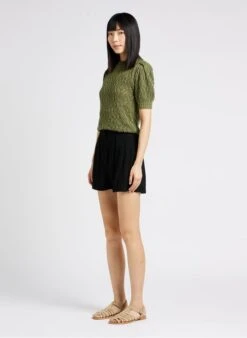 SEE U SOON Recht Short Met Textuur | Zwart 22 SEE U SOON Recht Short Met Textuur | Zwart -MORGAN Verkoop 4134917