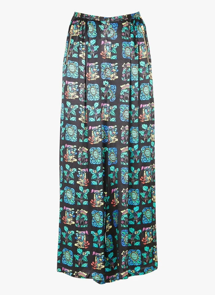 DOLL - Wijde Broek Met Hoge Taille En Print | Veelkleurig 5 DOLL - Wijde Broek Met Hoge Taille En Print | Veelkleurig - Afbeelding 3