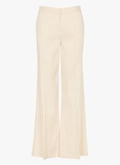 PARADOXAL - Wijde, Gestreepte Broek | Beige -MORGAN Verkoop 4136389