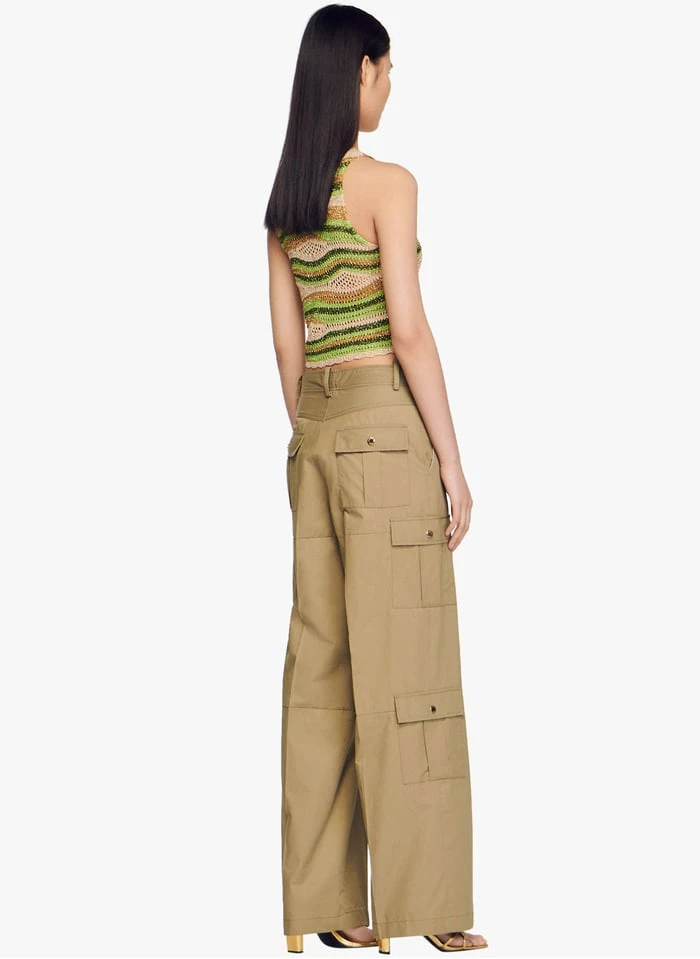 Sandro POPEYE - Cargobroek Katoenblend | Kaki 6 Sandro POPEYE - Cargobroek Katoenblend | Kaki - Afbeelding 4