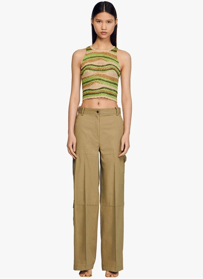 Sandro POPEYE - Cargobroek Katoenblend | Kaki 5 Sandro POPEYE - Cargobroek Katoenblend | Kaki - Afbeelding 3