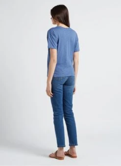 BENSIMON HARRIS - T-shirt Van Gevlamd Katoen Met V-hals | Blauw 13 BENSIMON HARRIS - T-shirt Van Gevlamd Katoen Met V-hals | Blauw -MORGAN Verkoop 4146519