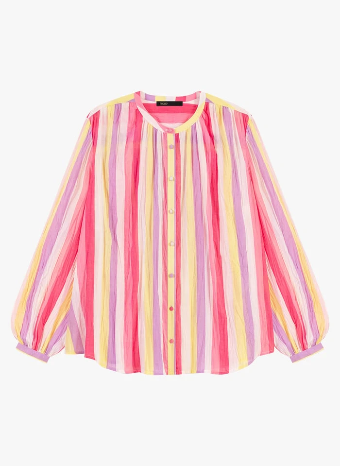 Maje CHICHI - Oversized, Gestreepte Blouse | Veelkleurig 4 Maje CHICHI - Oversized, Gestreepte Blouse | Veelkleurig - Afbeelding 2