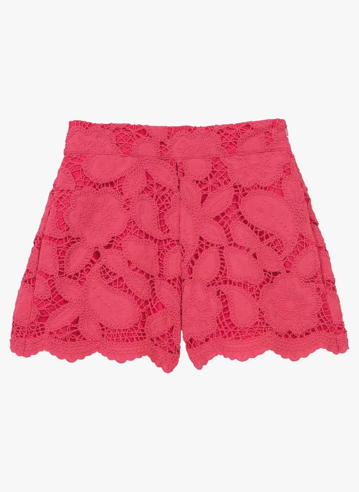 Maje IANNICK - Katoenen Short Met Borduursel | Roze 4 Maje IANNICK - Katoenen Short Met Borduursel | Roze - Afbeelding 2