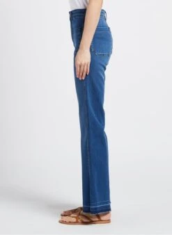 FRAISE - Katoenen Jeans Met Wijd Uitlopende Pijpen En Verwassen Effect | Blauw -MORGAN Verkoop 4156366