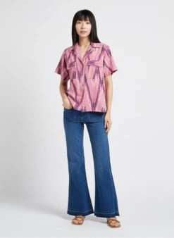 FRAISE - Katoenen Jeans Met Wijd Uitlopende Pijpen En Verwassen Effect | Blauw -MORGAN Verkoop 4156382