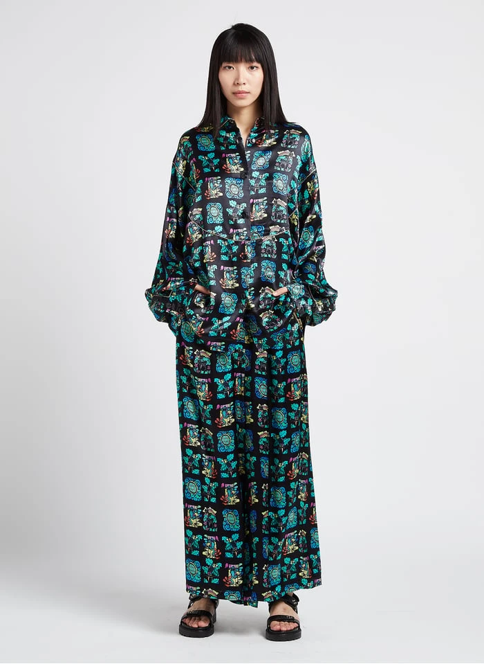 DOLL - Wijde Broek Met Hoge Taille En Print | Veelkleurig 9 DOLL - Wijde Broek Met Hoge Taille En Print | Veelkleurig - Afbeelding 7