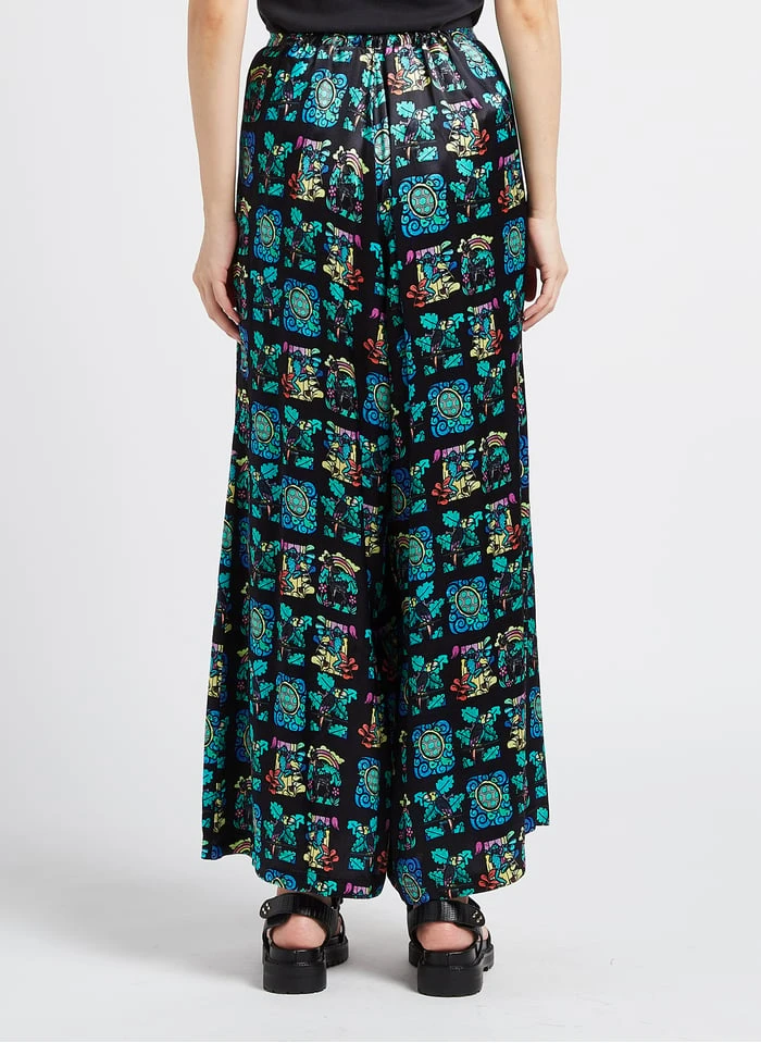 DOLL - Wijde Broek Met Hoge Taille En Print | Veelkleurig 4 DOLL - Wijde Broek Met Hoge Taille En Print | Veelkleurig - Afbeelding 2