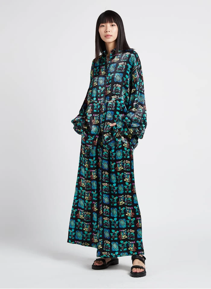 DOLL - Wijde Broek Met Hoge Taille En Print | Veelkleurig 6 DOLL - Wijde Broek Met Hoge Taille En Print | Veelkleurig - Afbeelding 4