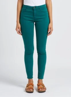 ONE STEP Slim-fit Jeans Katoenblend | Groen